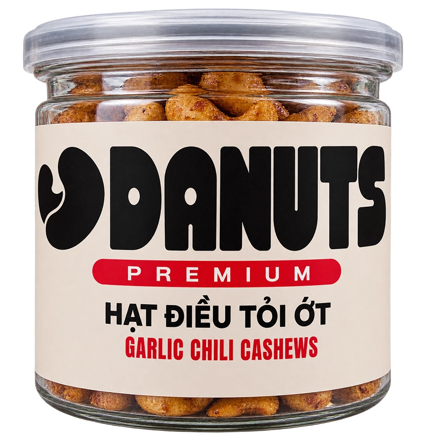 Hộp Hạt điều tỏi ớt DANUTS 250g